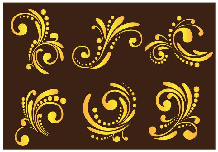 Ornamento occidental del Flourish vector