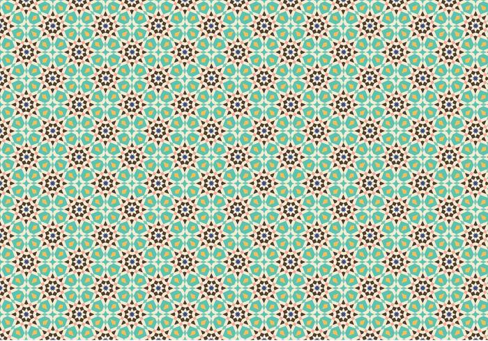 Green Mosaic Pattern Background vector