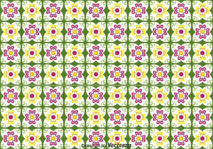 Talavera Flower Seamless Pattern vector