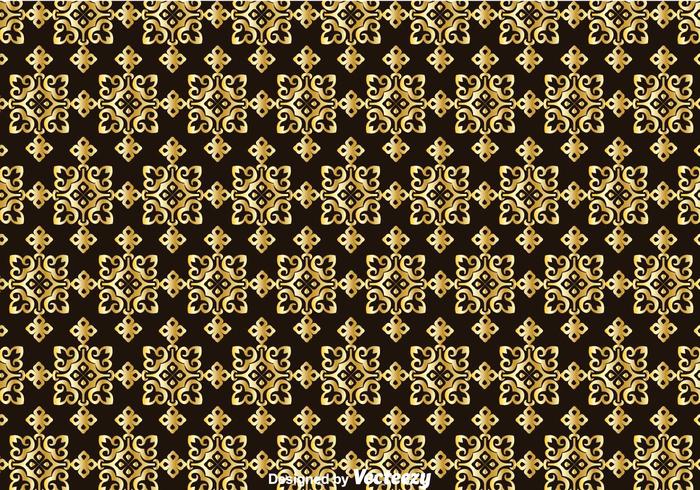 Gold Talavera Seamless Pattern vector