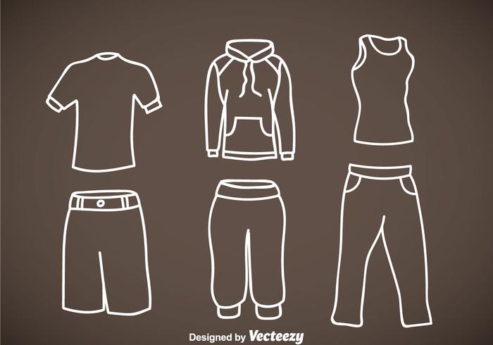 Tracksuit Hand Drawn Vector Icons