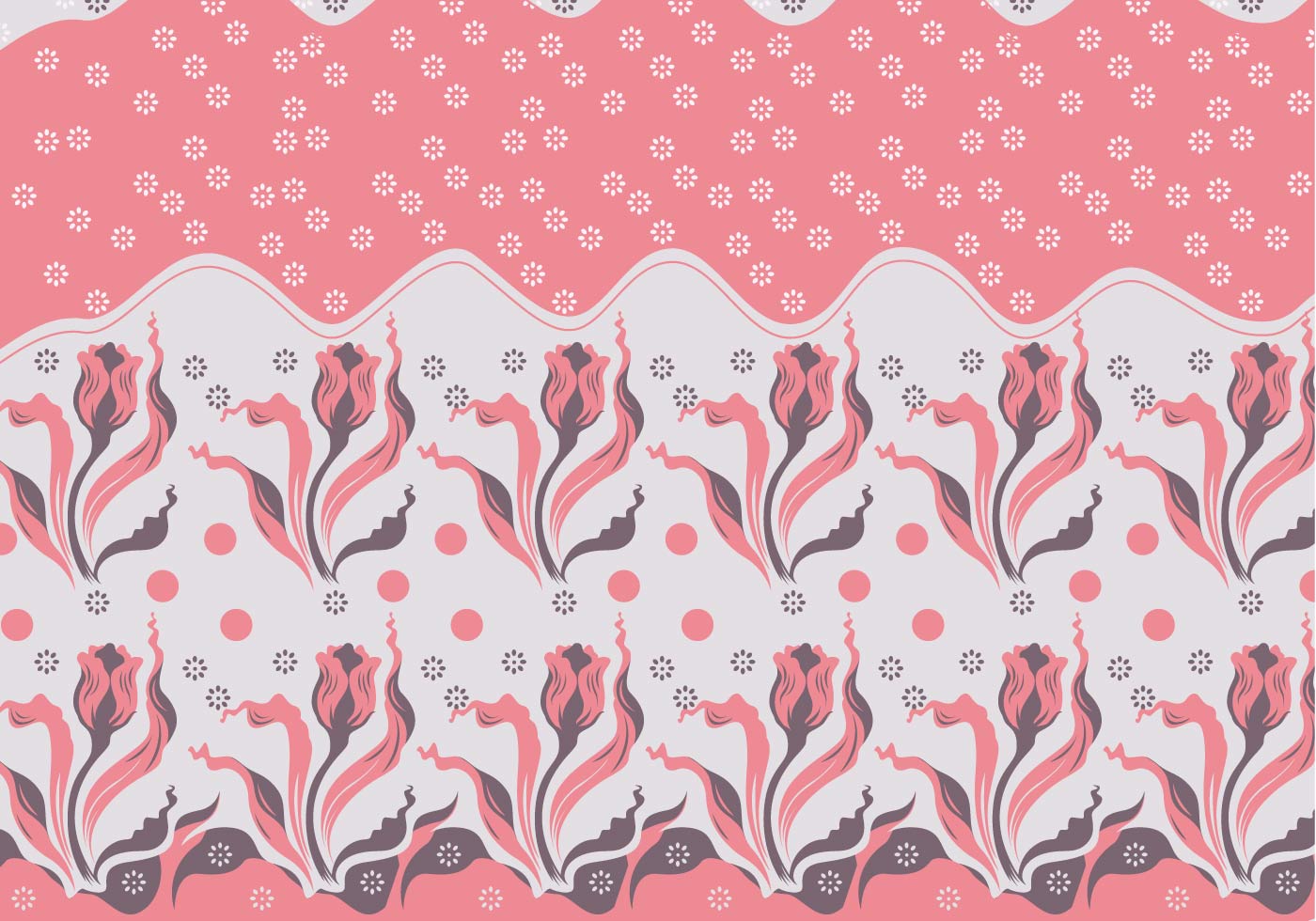 Batik Flowers Vector Download Free Vector Art Stock 