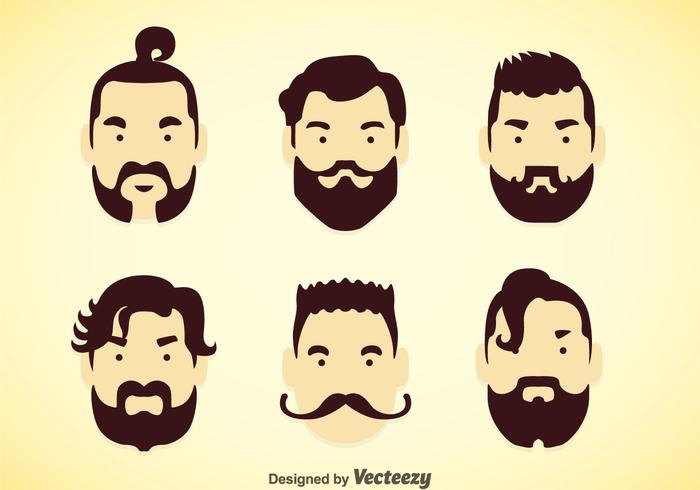 Man Hairstyles Vector Sets