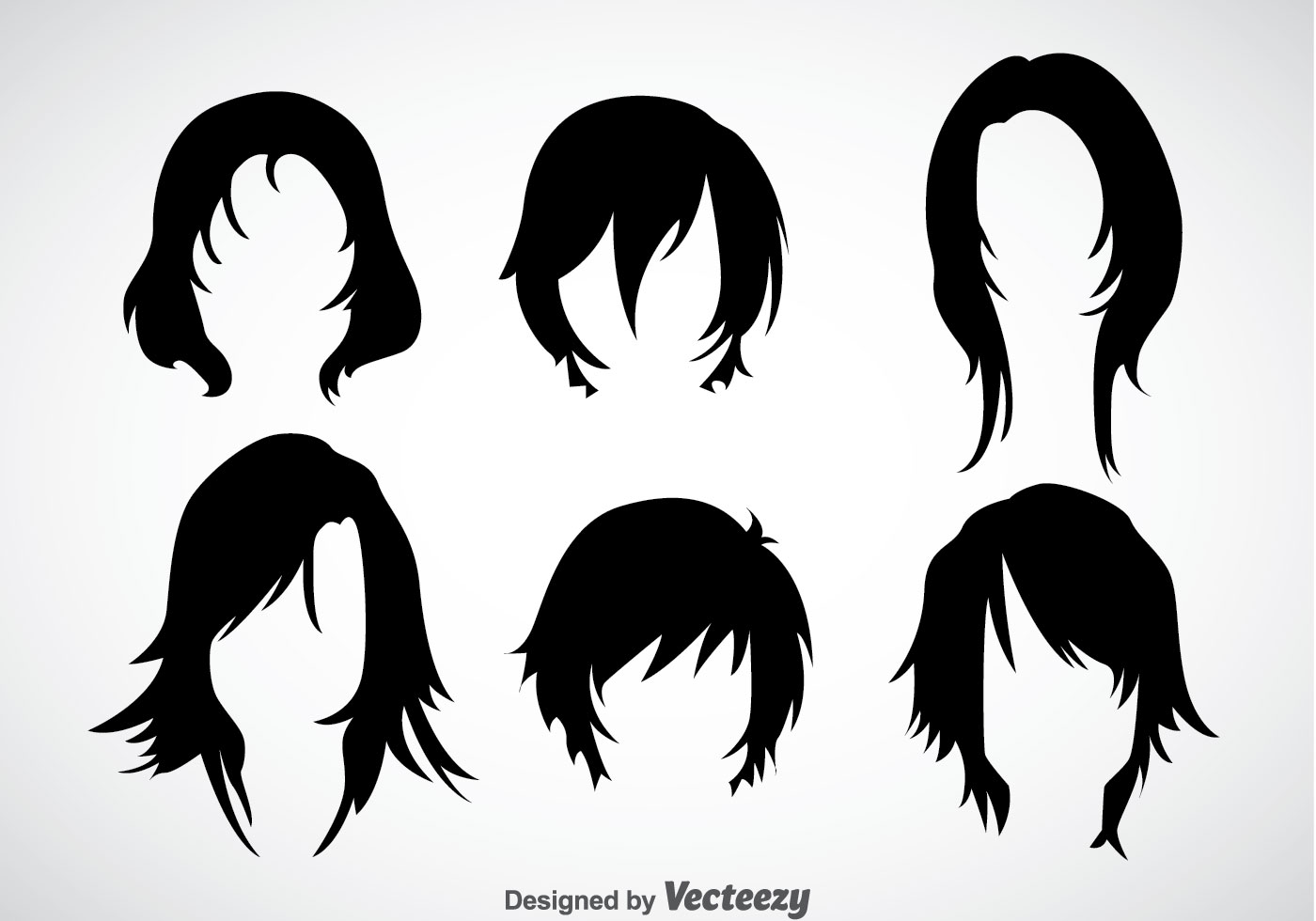 Girl Hairstyles Vector Sets 105783 Vector Art at Vecteezy