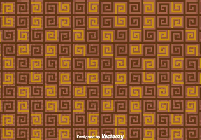 Brown Greek Key pattern vector