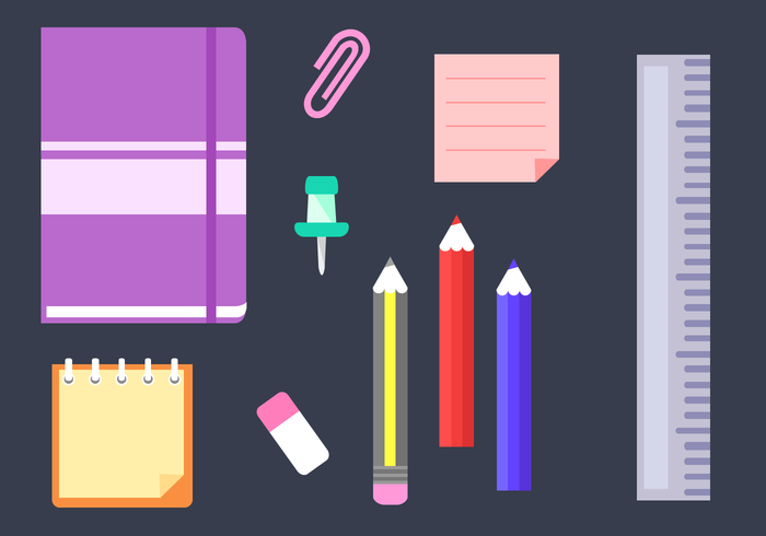 Free School Supplies Vector Free School Supplies Vector