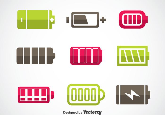 Phone Battery Icons Sets 105834 Vector Art at Vecteezy