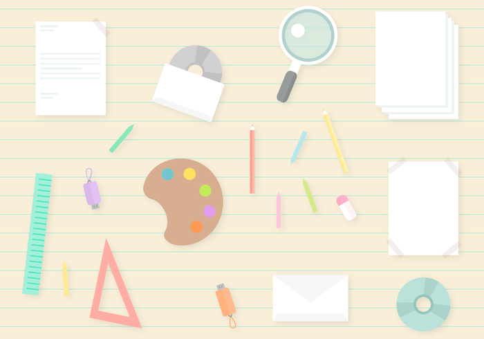 Free School Supplies Vector Free School Supplies Vector