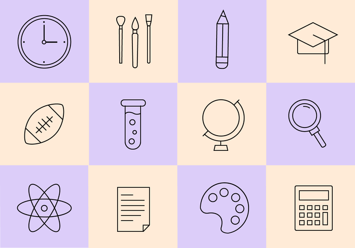 Free School Icons Vector