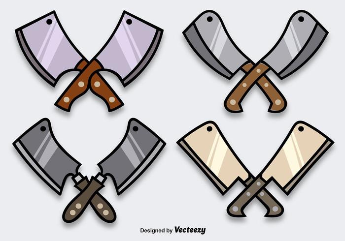 Cartoon Shiny Cleaver Vectors