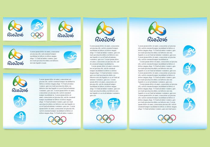 Blue Rio Olympic Design Vectors