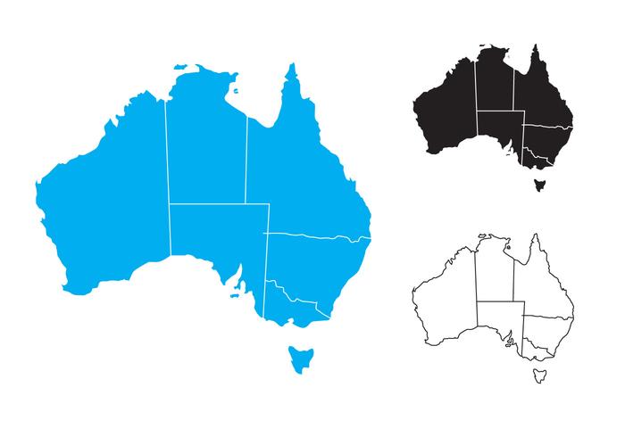 Mapa del Estado Libre de Australia vector