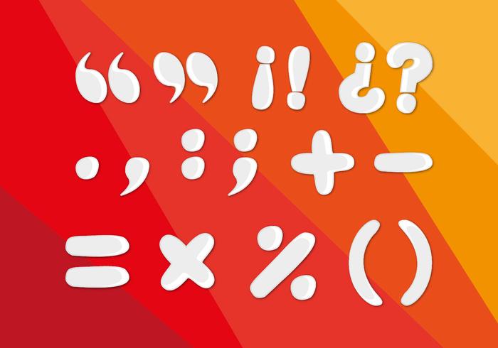 Punctuation Marks Symbols Vector