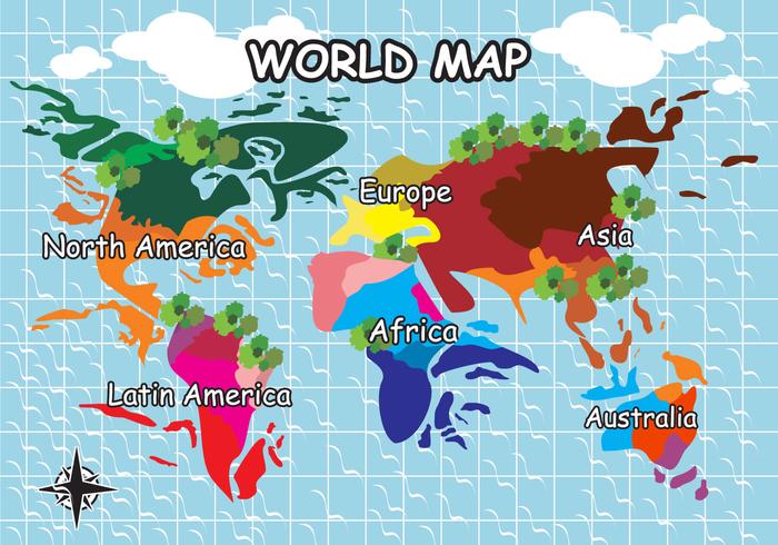 World Map Illustration Vector