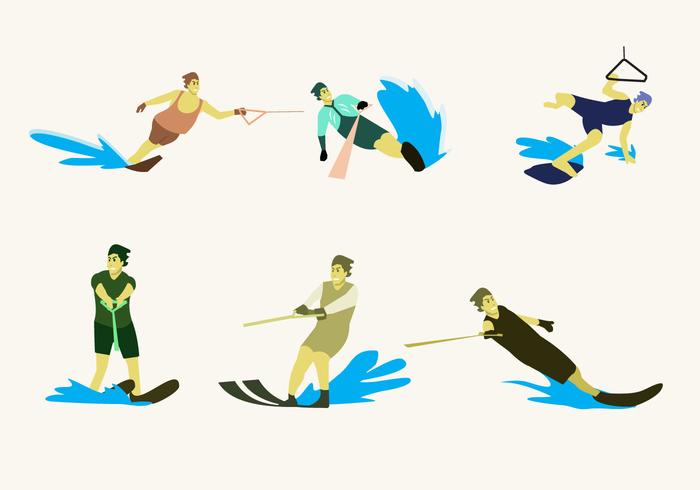 Water Skiing Illustration Vector