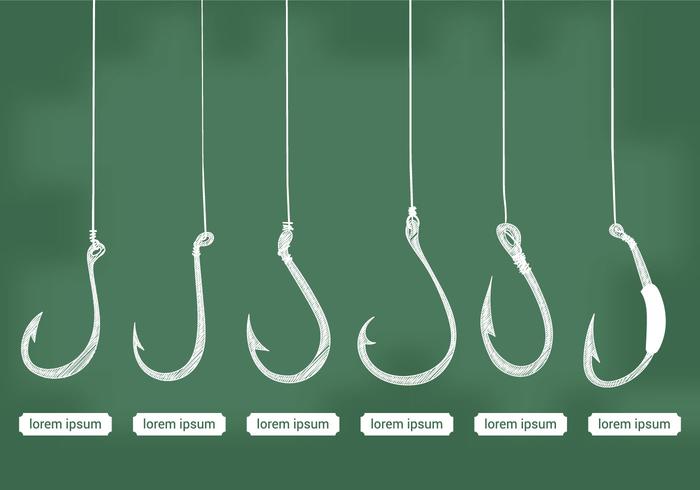 Download Fish Hook Vector - Download Free Vector Art, Stock Graphics & Images