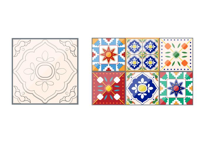Talavera Pattern Tile Vectors Talavera Pattern Tile Vectors