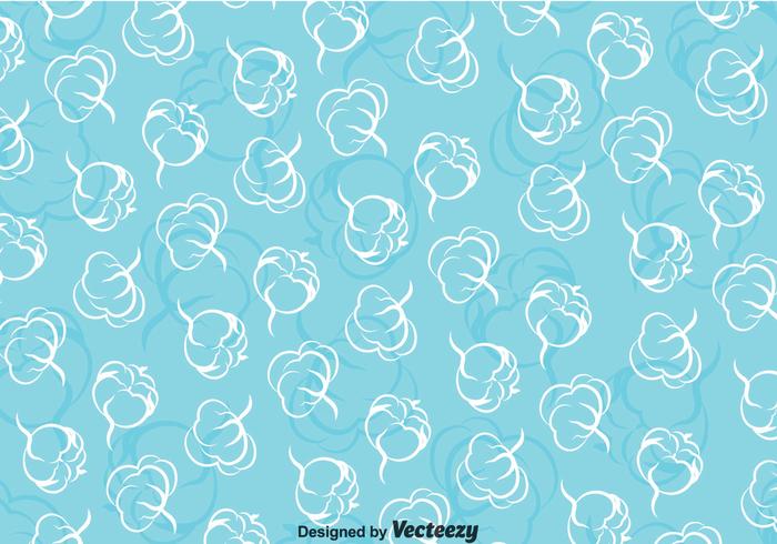 Cotton Plant Blue Pattern vector