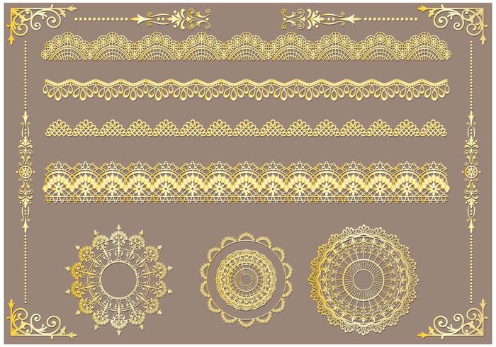 Set of Lace Trim Vectors