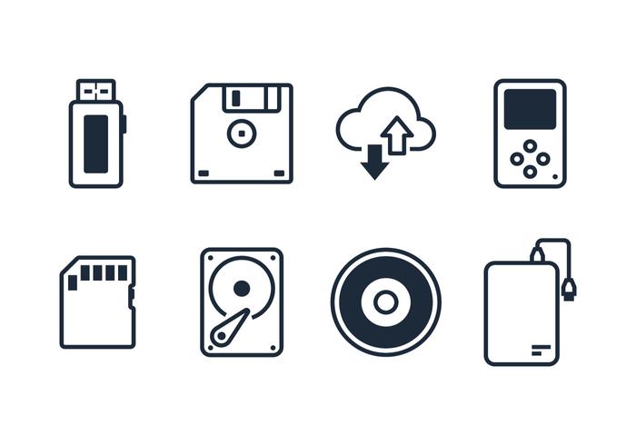 Digital Driver Line Icon Vectors