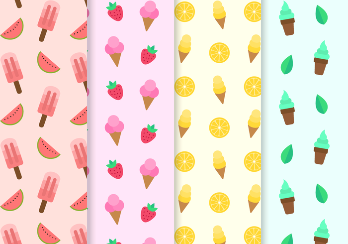 Free Seamless Ice Cream Pattern Vector