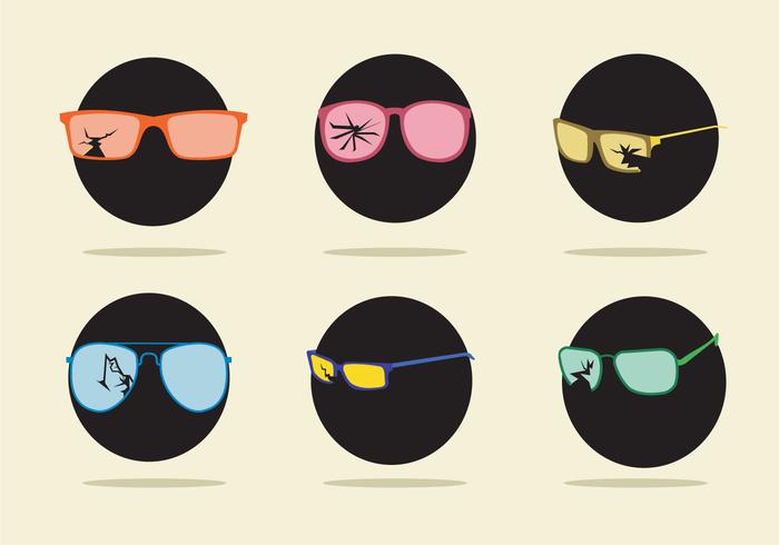 Cracked Glasses Vector Cracked Glasses Vector