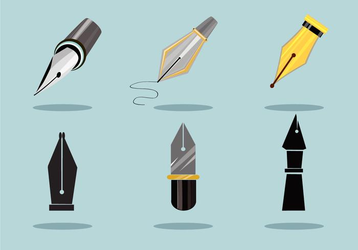 Elegant Pen Nibs Vector