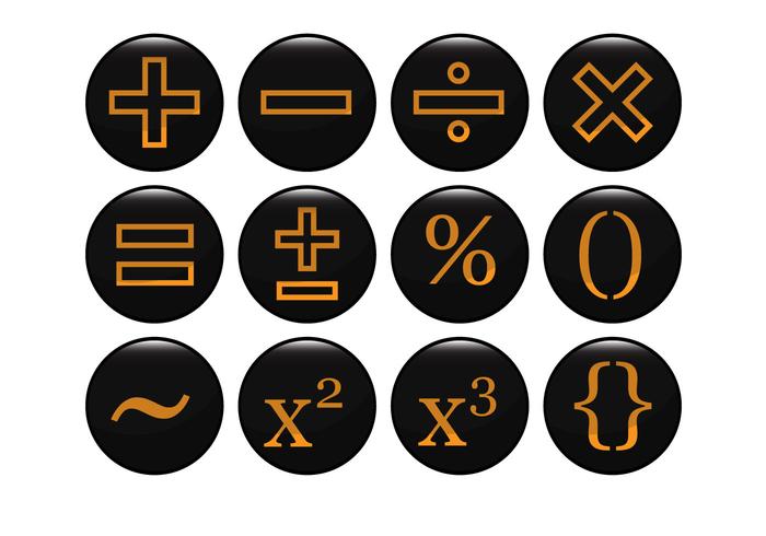 Free Mathematical Black Icon Vector