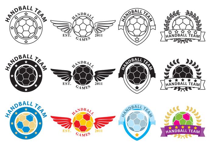 Vectores del logotipo de la bola de la mano