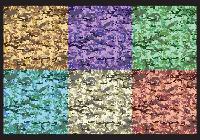 Colorful Multicam Pattern Vectors