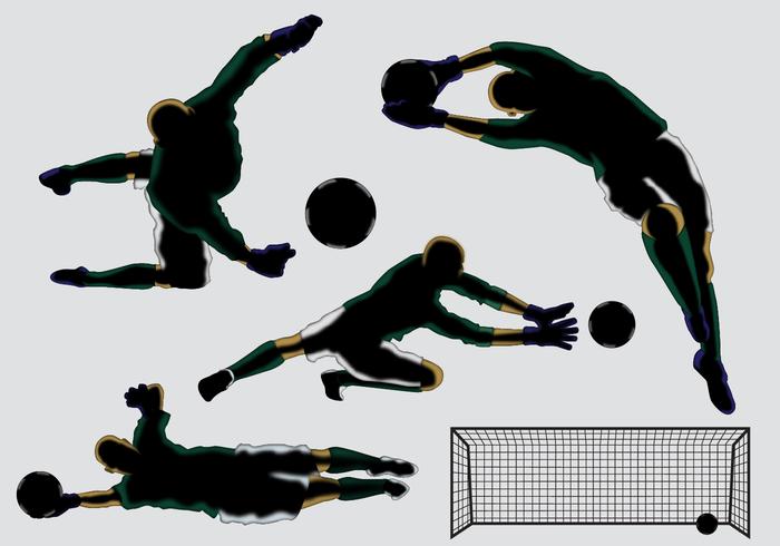 Goal Keeper Silhouette Vectors