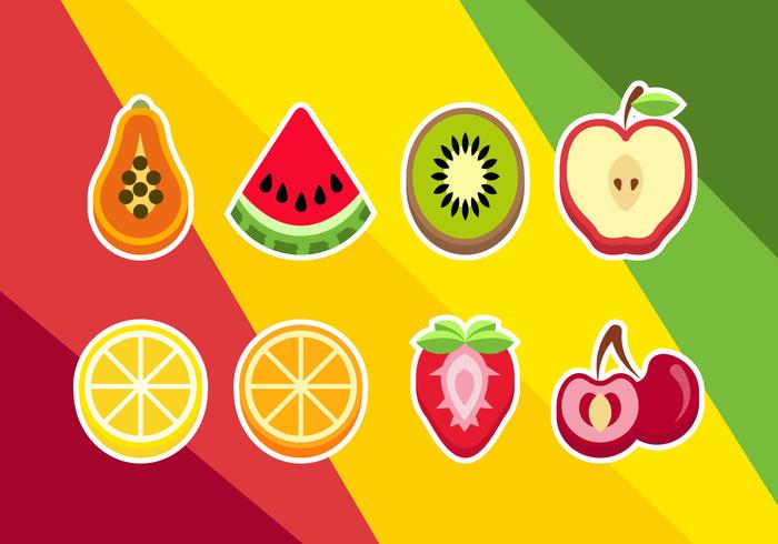 Frutas en rodajas ilustraciones vectoriales vector