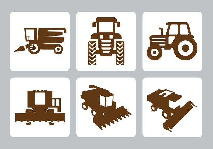 Libre Tractor Iconos Vector