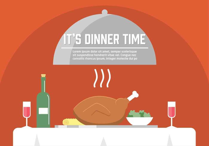 Vector Dinner Illustration