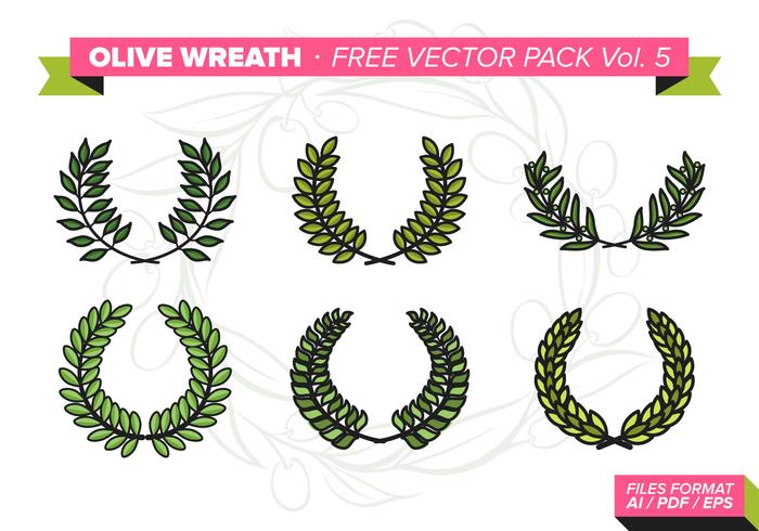 Olive Wreath Free Vector Pack Vol. 5 Olive Wreath Free Vector Pack Vol. 5