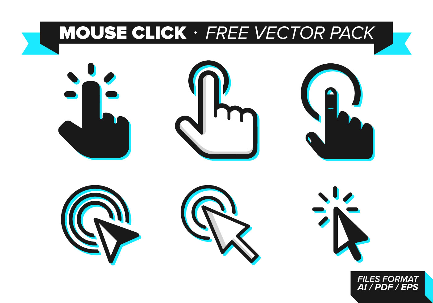 Download Mouse Click Vector Pack - Download Free Vectors, Clipart ...
