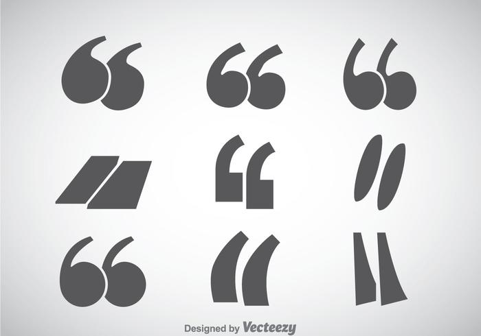 Quotation Mark Sets Vector