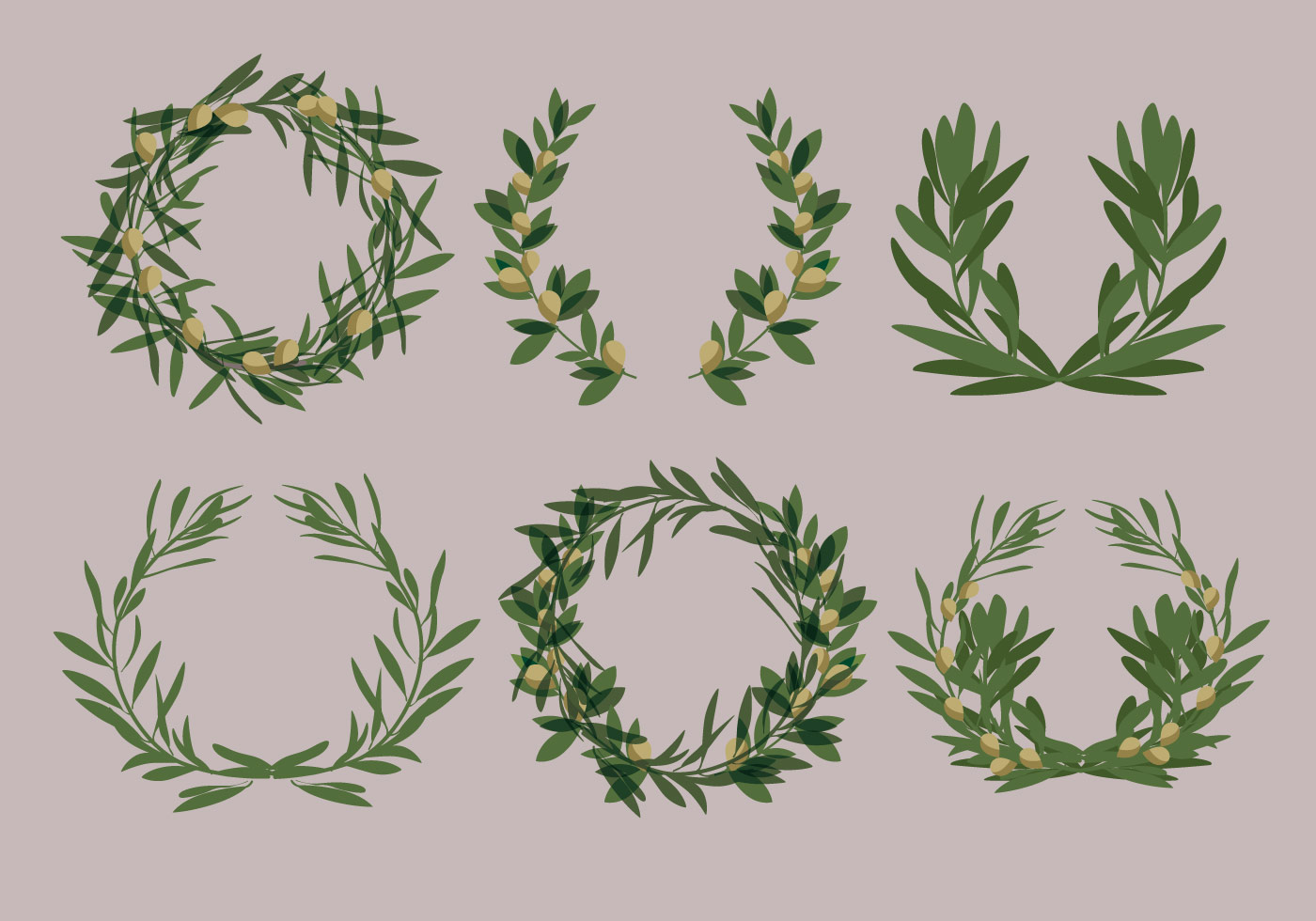 Laurel Olive Wreath Vectors 106156 Vector Art at Vecteezy