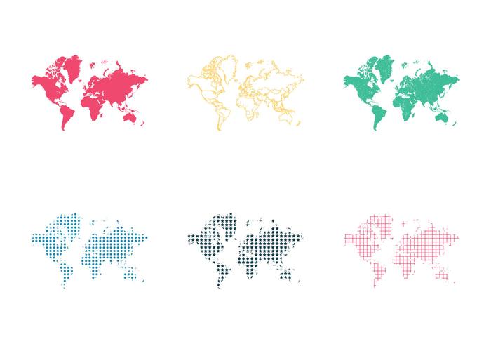 Mapa del mundo libre ilustración vectorial vector