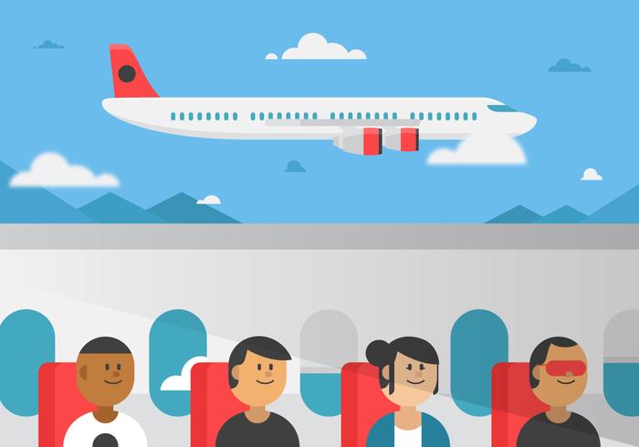 Aircraft and Passengers vector