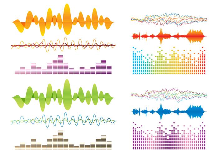 Vectores coloridos de la barra de sonido