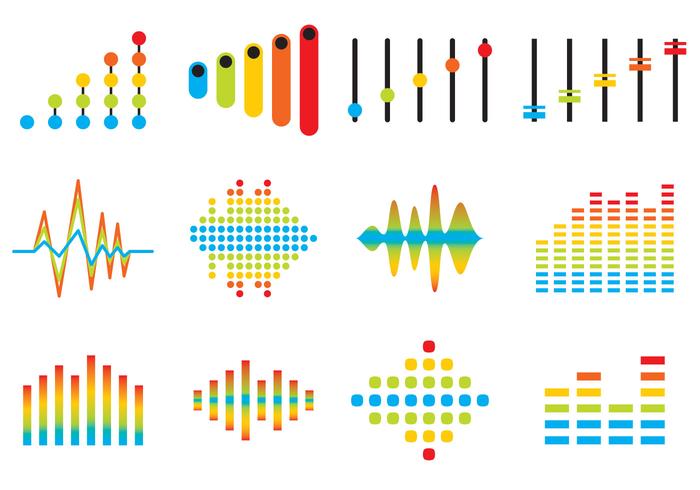 Sound Bars Icon Vectors
