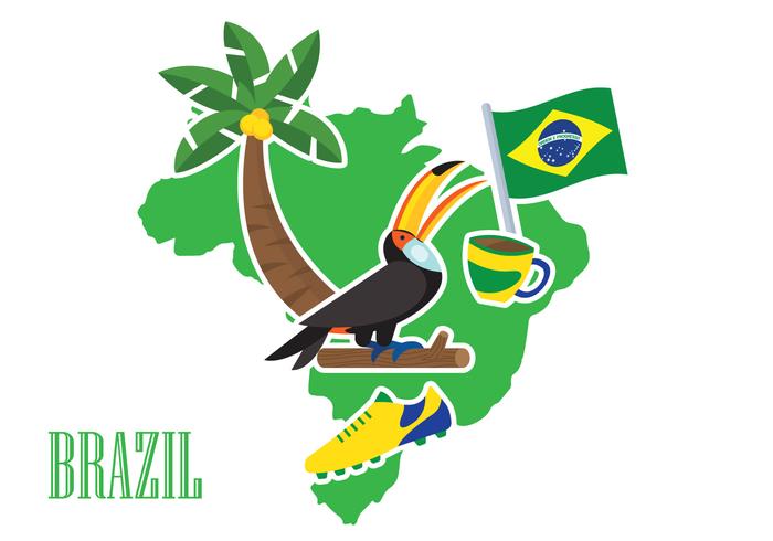 Ilustración de Brasil vector