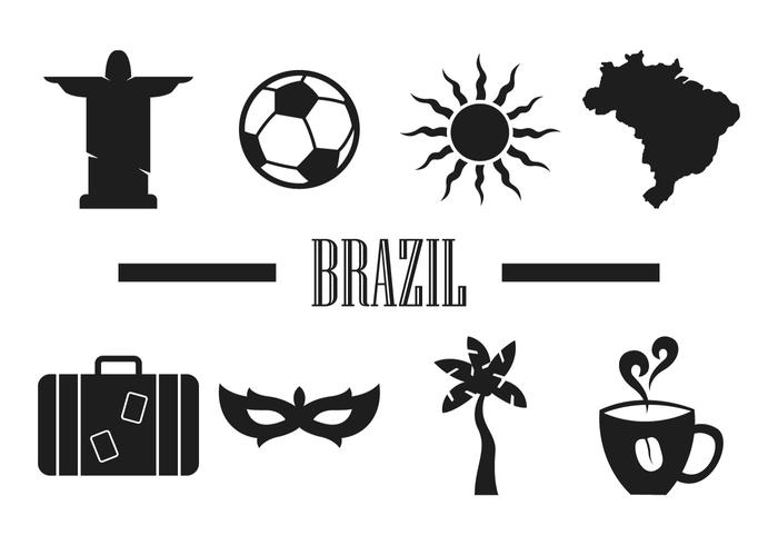 Brasil Iconos Vector Minimalista