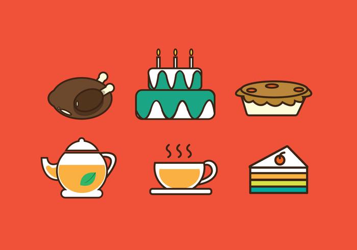 Free Food Party Icon Illustration Vector Free Food Party Icon Illustration Vector