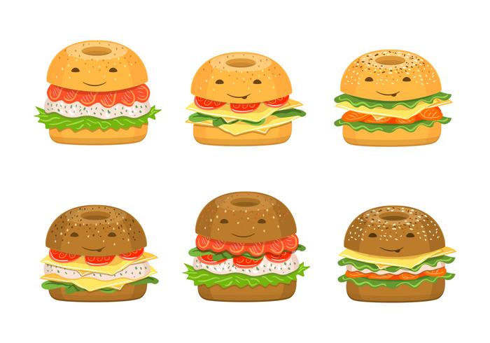 Bagel Character Vectors Bagel Character Vectors