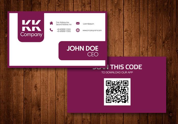 Two Sided Business Card Vector Design