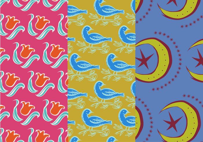 Cute Set of Various Pattern Backgrounds vector
