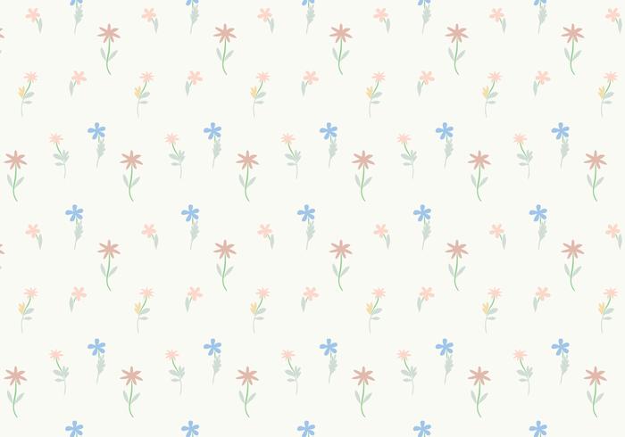 Pastel Flowers Pattern Background Vector