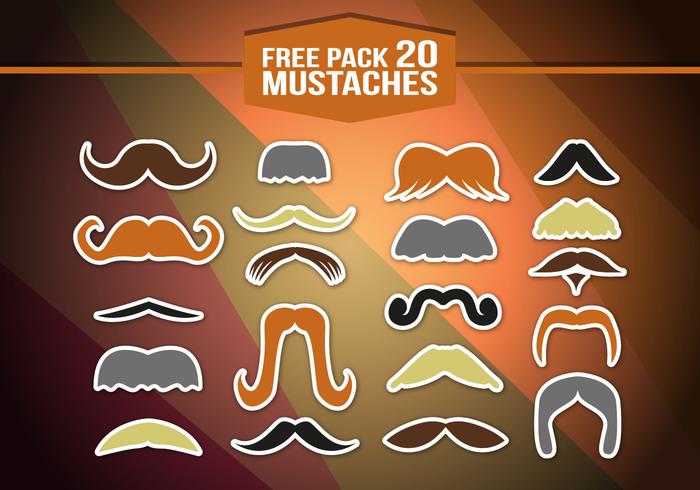 No Shave November Mustache Pack Vector